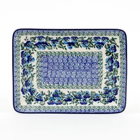 Tacka ceramiczna 111 24/18cm <br> 2273X Kobaltowe bratki